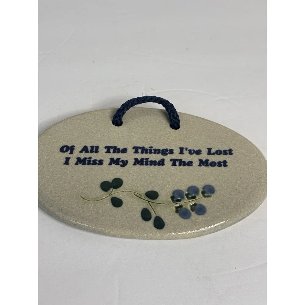Mountaine Meadows Pottery Plaque USA Made Ready to Hang Excellent Condition